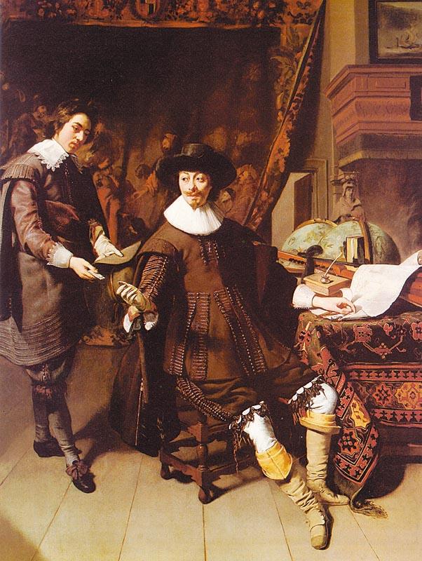 Thomas Constantijn Huygens and his Clerk oil painting picture